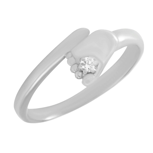 Серебряное кольцо с фианитом