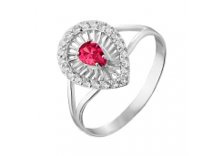 Серебряное кольцо с фианитом