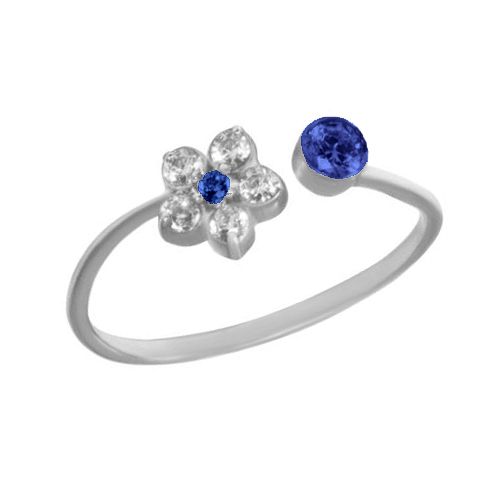 Серебряное кольцо с фианитом