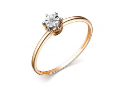 Золотое кольцо с бриллиантом