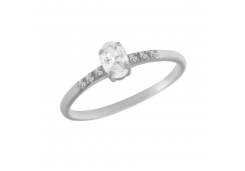Серебряное кольцо с фианитом