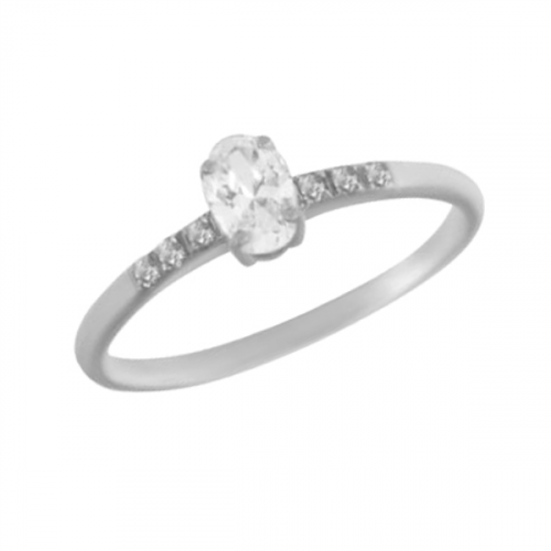 Серебряное кольцо с фианитом