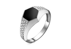 Печатка из серебра с эмалью