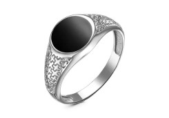 Печатка из серебра с эмалью