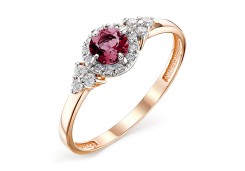 Золотое кольцо с родолитом