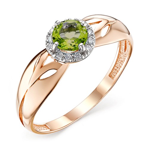 Золотое кольцо с хризолитом