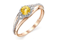 Золотое кольцо с цитрином