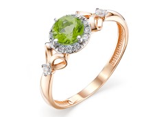 Золотое кольцо с хризолитом