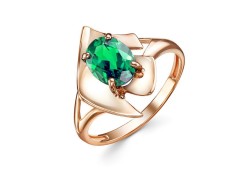 Золотое кольцо с кварцем