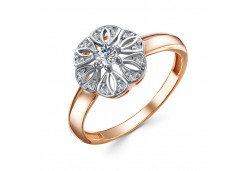 Золотое кольцо с фианитом