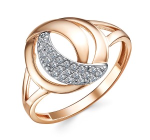 Золотое кольцо с фианитом