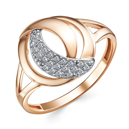 Золотое кольцо с фианитом