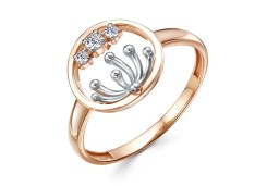 Золотое кольцо с фианитом