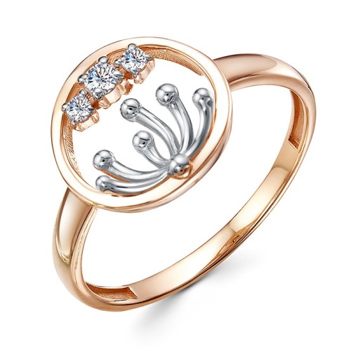 Золотое кольцо с фианитом