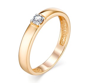Золотое кольцо с бриллиантом