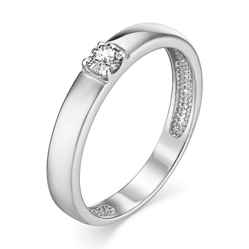 Кольцо из белого золота с бриллиантом