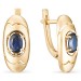 Золотые cерьги с сапфиром