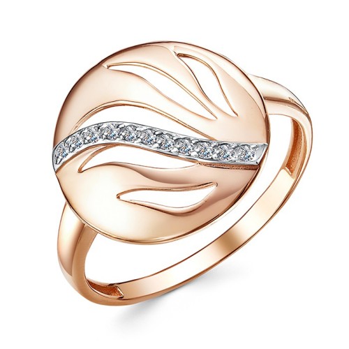 Золотое кольцо с фианитом