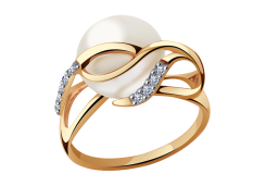 Золотое кольцо с жемчугом