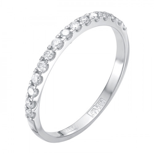 Кольцо из белого золота с бриллиантом