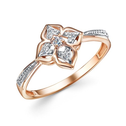 Золотое кольцо с фианитом