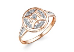 Золотое кольцо с фианитом