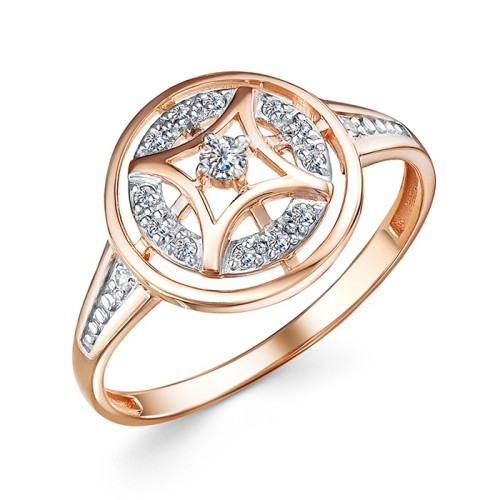 Золотое кольцо с фианитом