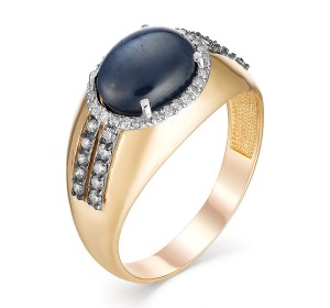 Золотое кольцо с сапфиром