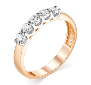 Золотое кольцо с фианитом