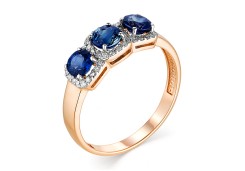 Золотое кольцо с сапфиром