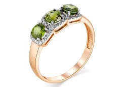 Золотое кольцо с хризолитом