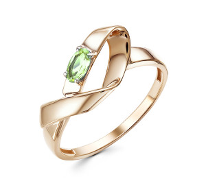 Золотое кольцо с хризолитом