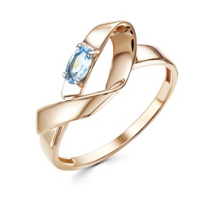 Золотое кольцо с топазом