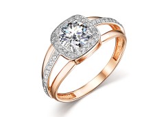 Золотое кольцо с фианитом