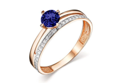 Золотое кольцо с фианитом