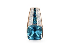 Золотая подвеска с лондон топазом