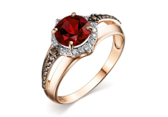 Золотое кольцо с гранатом