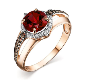 Золотое кольцо с гранатом
