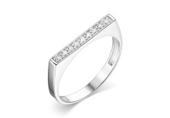 Кольцо из белого золота с фианитом