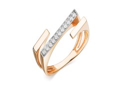 Золотое кольцо с фианитом