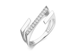 Кольцо из белого золота с фианитом