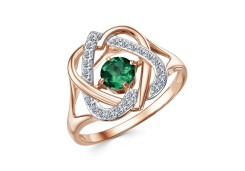 Золотое кольцо с кварцем