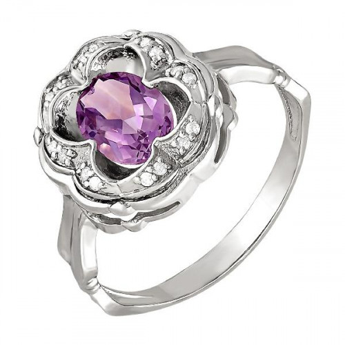 Серебряное кольцо с аметистом