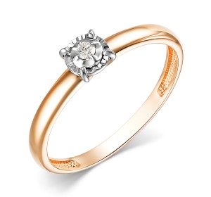 Золотое кольцо с бриллиантом