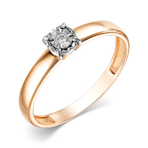 Золотое кольцо с бриллиантом