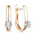 Золотые cерьги с бриллиантом