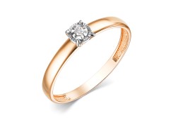 Золотое кольцо с бриллиантом