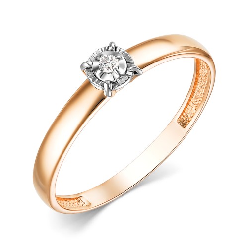 Золотое кольцо с бриллиантом