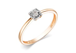 Золотое кольцо с бриллиантом