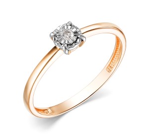 Золотое кольцо с бриллиантом